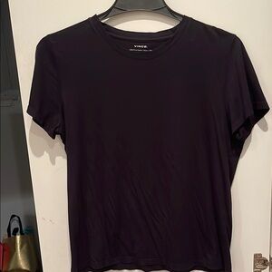 Vince Women's Navy Blue Basic  T-Shirt